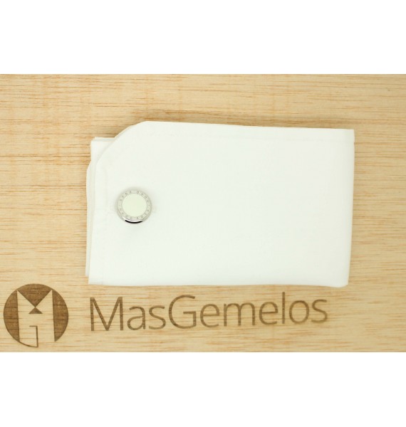 Gemelli Hugo Boss roundel letters dot - bianco by hugo boss