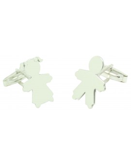Custom Cufflinks Boy and Girl of 925 Sterling Silver 2