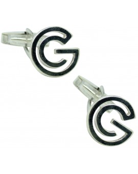 Gemelos para camisa personalizados Letra G a medida Plata 925