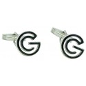 Gemelli camicia personalizzati Lettera personalizzata G Argento 925