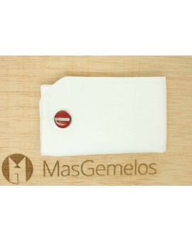 Gemelos Hugo Boss Roundel enamel Fix - rojo