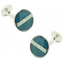 Gemelos Hugo Boss Roundel enamel Fix - azulon