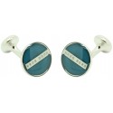 Cufflinks Hugo Boss Roundel enamel Fix - blue