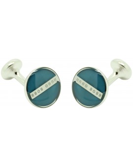 Gemelos Hugo Boss Roundel enamel Fix - azulon