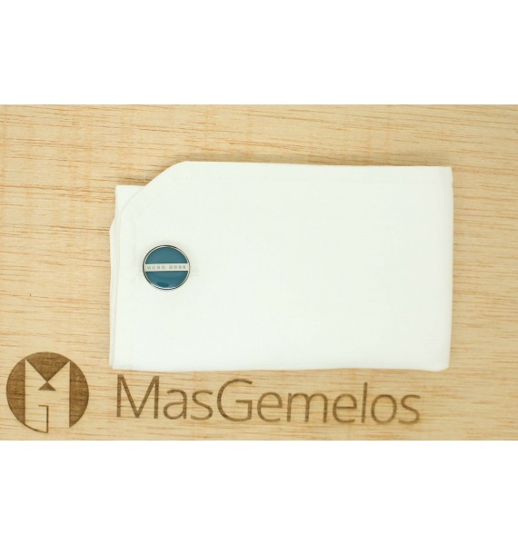 Gemelos Hugo Boss Roundel enamel Fix - azulon