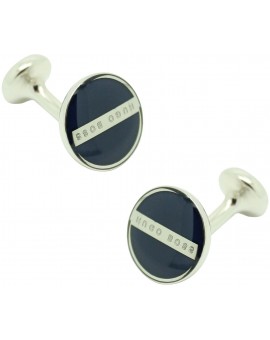 Gemelos Hugo Boss Roundel enamel Fix - azul marino