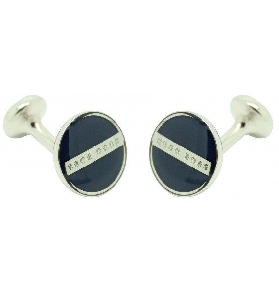 Gemelos Hugo Boss Roundel enamel Fix - azul marino