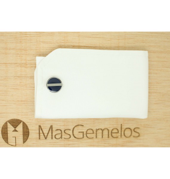 Gemelos Hugo Boss Roundel enamel Fix - azul marino