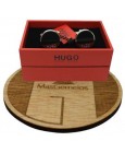 cufflinks Hugo Boss roundel middle black - plated
