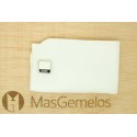 Gemelos Hugo Boss square WHITE elegant - plated