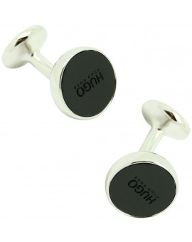 Gemelos Hugo Boss round classic negro