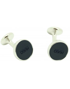 Cufflinks Hugo Boss round classic blue navy 2