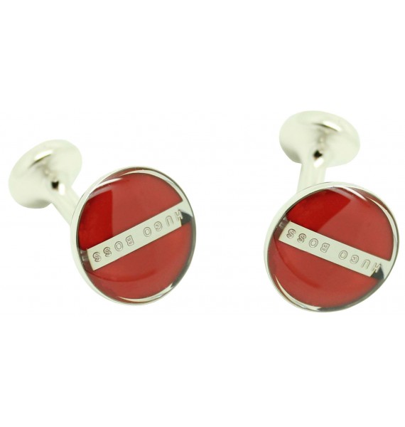 Gemelos camisa Hugo Boss Roundel enamel Fix - rojo