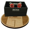 Gemelos camisa Hugo Boss Roundel enamel Fix - rojo