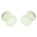 Cufflinks for round shirt Hugo Boss with white enamel