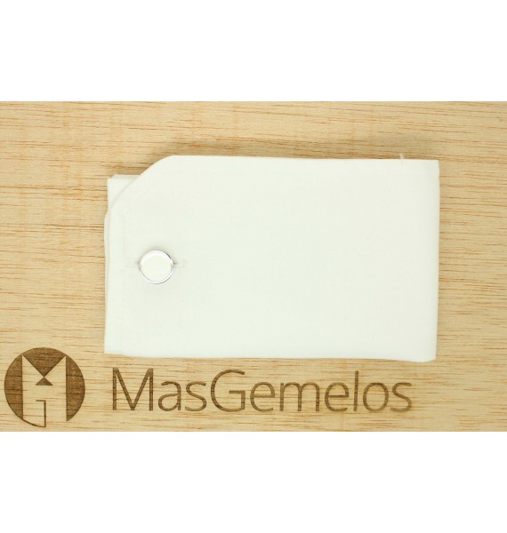 Gemelos para camisa redondos Hugo Boss con esmalte blanco