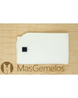 Gemelos para camisa cuadrado Hugo Boss con esmalte azul marino