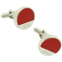 Gemelos Hugo Boss roundel RED elegant - plated