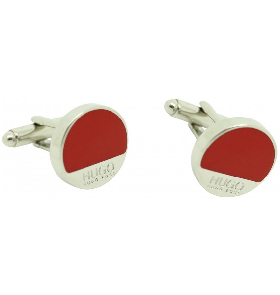 Gemelos Hugo Boss roundel RED elegant - plated