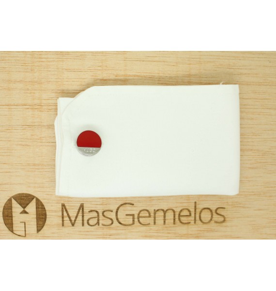 Gemelos Hugo Boss roundel RED elegant - plated