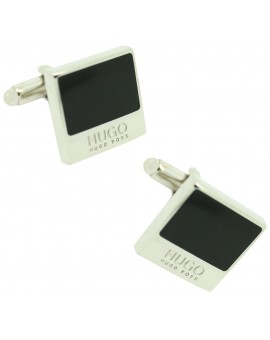 cufflinks Hugo Boss square BLACK elegant - plated