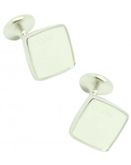 Gemelos Hugo Boss rounded blanco luxury - plated