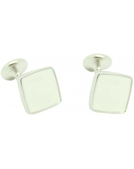 Gemelos Hugo Boss rounded blanco luxury - plated