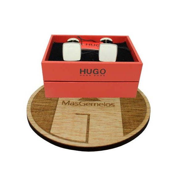 cufflinks Hugo Boss rounded WHITE luxury - plated
