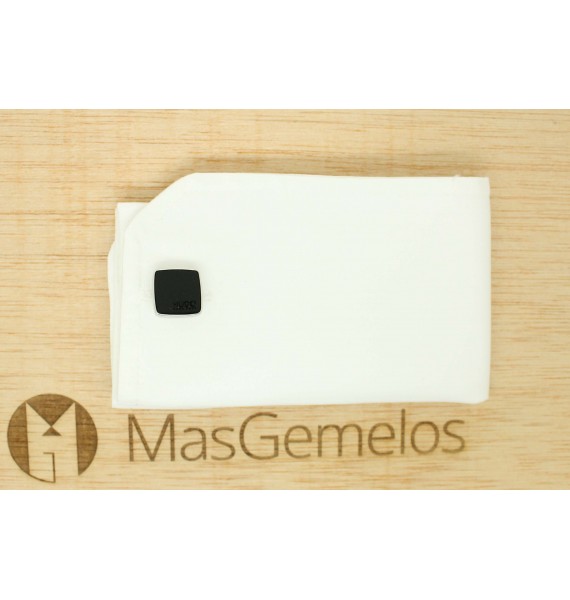 Gemelos Hugo Boss rounded negro luxury - plated