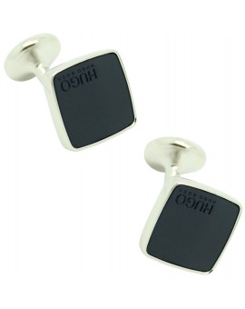 Gemelos Hugo Boss rounded azul marino luxury - plated