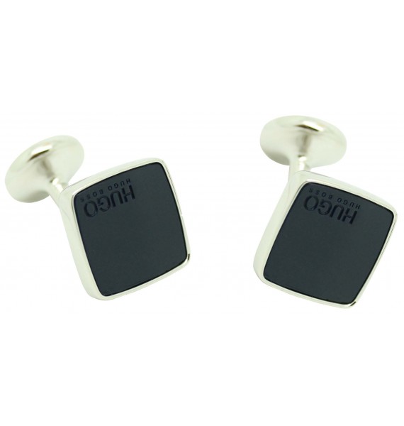 Gemelos Hugo Boss rounded azul marino luxury - plated