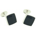 cufflinks Hugo Boss rounded BLUE NAVY luxury - plated