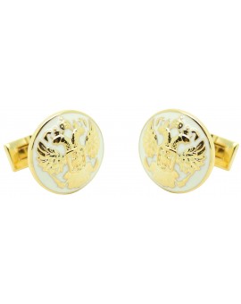 Gemelos Skultuna Doble Águila dorado - Blanco 2