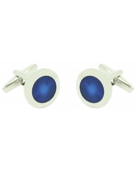 Blue Rounded Edge Square Cufflinks  2