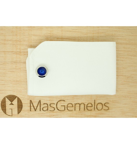 Blue Rounded Edge Square Cufflinks 