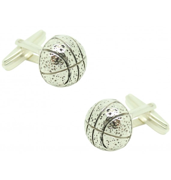 Boutons de manchette ballon de basket PREMIUM argent sterling 925