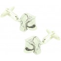 Gemelli per camicia casco da pompiere 3D argento sterling 925 PREMIUM