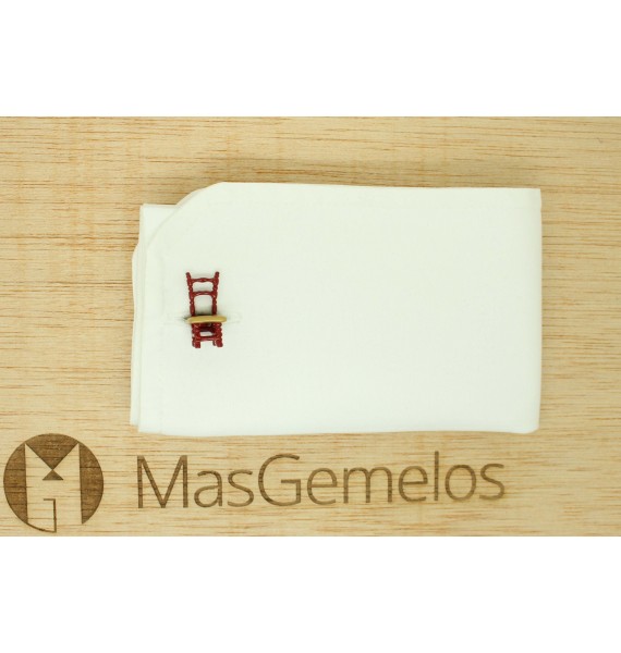 Gêmeos de camisa cadeira de vidro marrom