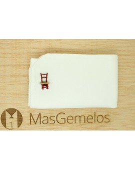 Boutons de manchette de chemise de chaise en osier marron