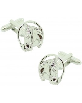 Gemelos para camisa cabeza de caballo fusta 