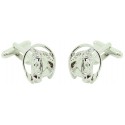 Cufflinks of horse head whip horse