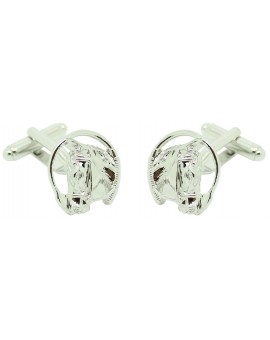 Gemelos para camisa cabeza de caballo fusta 