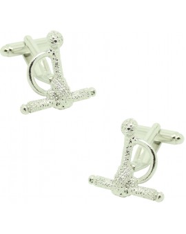 Gemelos para camisa estoque plateado