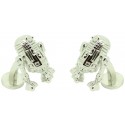 Boutons de manchette de chemise Star Wars plaqués R2D2