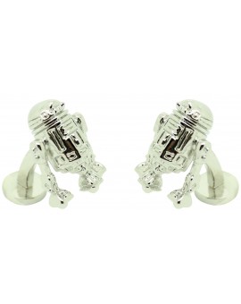 Abotoaduras R2D2 plated Star Wars