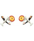 Cufflinks of airplane with roundel flag of spain