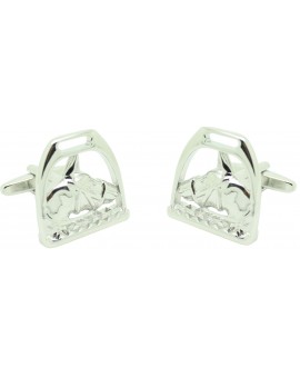 Cufflinks for stirrup shirt with horse 2