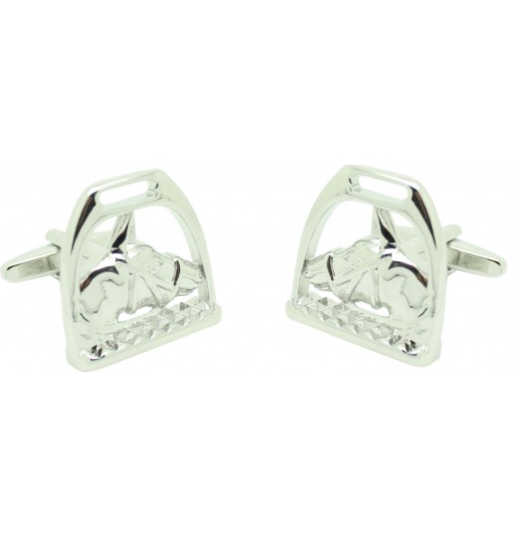 Boutons de manchette de chemise étrier avec cheval