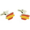 Boutons de manchette de chemise drapeau espagnol original