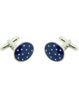cufflinks blue navy dots
